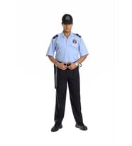Erkek Gabardin Güvenlik Pantolonu Klasik Model Doruk Flato Cepli Görevlisi Pantolon (Siyah)