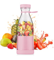 Pilli Taşınabilir Blender Meyve Sıkacağı Meyve Suyu Smoothie Milkshake Bebek Maması 420ml 6 Bıçak