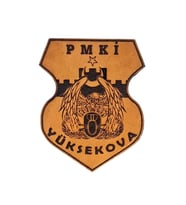 METİ PMKİ YÜKSEKOVA  Deri PEÇ - Arma - Leather Patch (Bej)