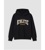LC WAIKIKI Siyah Kapüşonlu Baskılı Erkek Çocuk Sweatshirt