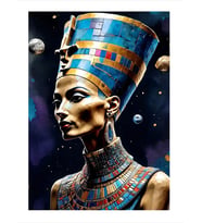 Mısır Kraliçesi Nefertiti Desenli Mdf Tablo