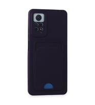 Xiaomi Redmi Note 11 Pro Kılıf Kelvin Kartvizitli Silikon - Derin Mor