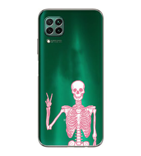 Huawei P40 Lite Uyumlu Baskılı Yumuşak Silikon Şeffaf Telefon Kılıfı