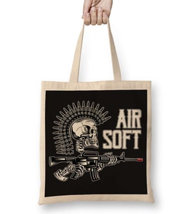 Punk Skull Bez Çanta Uzun Saplı