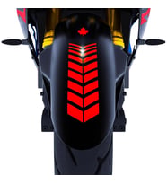 2 Adet Sport Motosiklet Çamurluk Bayrak Kırmızı Kask Sticker Çınar Extreme