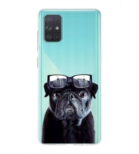 PrintiFy Samsung Galaxy A71 ile Uyumlu 1mm Slim Fit Köpek 3 050f Baskılı Şeffaf  Kılıf