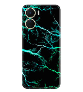 Vivo Y16 Kılıf Silikon Desen Özel Seri Green Thunder 1693