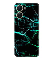Vivo Y16 Kılıf Silikon Desen Özel Seri Green Thunder 1693