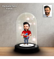 KİŞİYE ÖZEL USTA TASARIM IŞIKLI KARİKATÜR FANUS BİBLO FN124