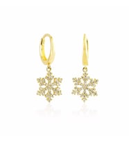 Kartanesi Altın Sallantılı Küpe 14K Gold (Çok Renkli)