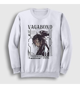 Presmono Unisex Beyaz Musashi Miyamoto Manga Vagabond Sweatshirt 492318tt