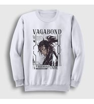 Presmono Unisex Beyaz Musashi Miyamoto Manga Vagabond Sweatshirt 492318tt