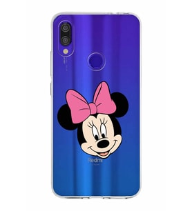 Xiaomi Redmi Note 7 Pro Uyumlu Kapak Minnie Mouse Tasarımlı Şeffaf Silikon Kılıf