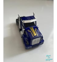 Metal Çek Bırak Tır Kafası Araba 13x5 Cm Mavi
