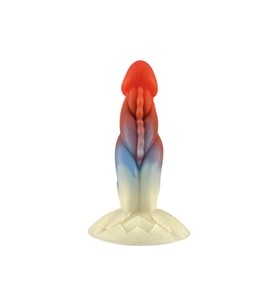 Renkli Spiral Tasarımlı Fantasy Dildo – Yumuşak Silikon, Gerçekçi Dokulu
