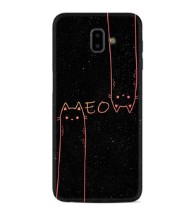 Samsung J6 Plus J7 Prime J7 Pro M20 Kılıf Desenli Silikon Meow 1657