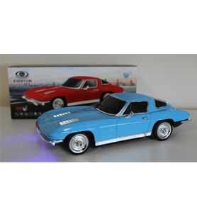 EVERTON RT-1956 Mavi (Blue) Arabalı Bluetooth Fm-Usb-Tf-Aux Şarjlı Nostaljik Radyo