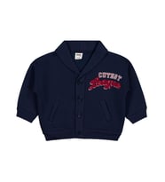 Civil Baby Yazı Nakışlı 6-18 Ay Hırka - Bordo (Lacivert)