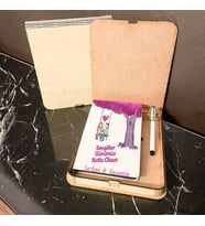 Sevgiliye Hediye Ahşap Kutulu Defter Kalem Set 030