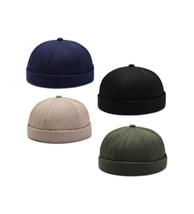 4 Lü Set %100 Pamuk Cap Ayarlanabilir Docker Şapka Yazlık Takke Şapka Retro Şapka Takke Şapka