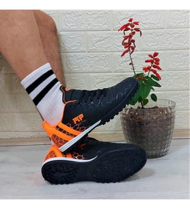 M.P 1356 Siyah-Turuncu Halısaha Futbol Ayakkabısı