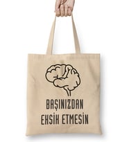 Komik Söz Başınızdan Eksik Etmesin Bez Çanta Uzun Saplı