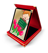 Öğretmenlere Özel Plaket (Standart Boy)  Kişiye Özel (Kırmızı)