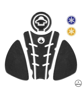 Grippatch - Yamaha R25 2014-2018 ile Uyumlu Kaydırmaz 6D Karbon 9 Parça Tank Pad Seti GC33