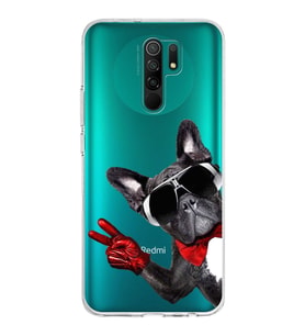 PrintiFy Xiaomi Redmi 9 ile Uyumlu 1mm Slim Fit Köpek 2 050e Baskılı Şeffaf  Kılıf