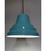 RİOLİGHT RETRO TURKUAZ İÇİ BEYAZ TEKLİ METAL SARKIT ÇAP: 27CM (Siyah)
