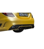 Mercedes C Uyumlu Serisi W205 (2015-2018) Arka Tampon Eki - Difüzör (Plastik)