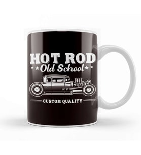 Hot Rod Old American Automobile Classic Muscle Cars Hotrod Kupa Bardak Porselen