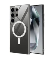 Samsung Galaxy S25 Ultra Kılıf Ultra İnce Sert PC Magsafe Uyumlu Açık Porto Kapa (Şeffaf)