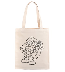 Bez Çanta Dünyası Boyama Bez Çanta Noel Baba
