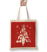 Big Lebowski Christmas Tree Silhouette White Bez Çanta Uzun Saplı