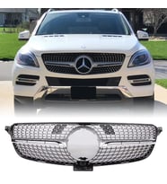 Mercedes GLE W166 Diamond Ön Panjur Krom/Gümüş 2015-2018