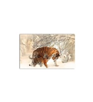 DBSanatevi Karlar Içinde Kaplan Ve Yavrusu Tablo 50 X 70 Cm