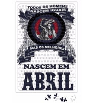 Os Melhores Nascem Em Abril Estampa Azul Puzzle