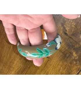 EL BOYAMA BAMBU KADIN BİLEZİK ÇAP 7 CM