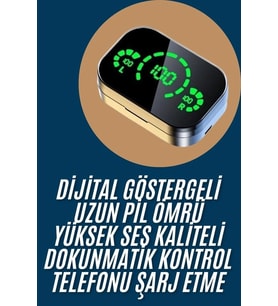 2025 Model Bluetooth Kulaklık Telefon Şarj Edebilen Çağrı Cevaplama Dijital Göstergeli