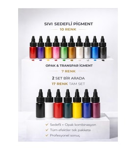 Epoksi bazlı opak ve sedefli pigment seti tüm renkler