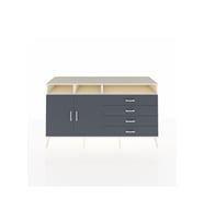 Kronos Konsol 5 Raflı 4 Çekmeceli 2 Kapaklı 176x59x99 Aytaşı-Antrasit