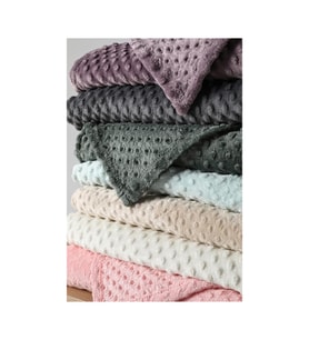 Merinos Pearl Tomurcuk Gri Çift Kişilik Battaniye