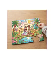 Mutlu Genç Çift Tasarımlı 24 Parça Ahşap Çocuk Puzzle