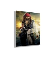 Temperli Gerçek Cam Tablo Karayip Korsanları Jack Sparrow