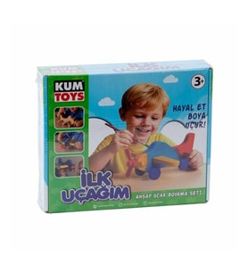 Km5869 Kumtoys İlk Uçağim Ahşap Boyama Seti̇