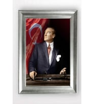 Gümüş Çerçeveli Atatürk Tablo a727
