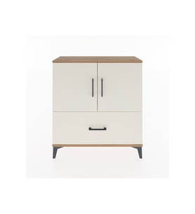 Arges Şifonyer 2 Raflı Tek Çekmeceli 2 Kapaklı 88x30x96 Çam-Aytaşı