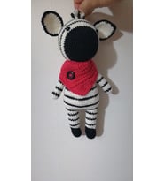 Şirin Zebra Amigurumi Organik Oyuncak