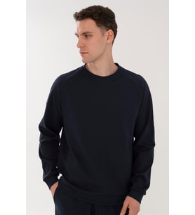 Maraton Regular Erkek Bisiklet Yaka Lacivert Sweatshirt